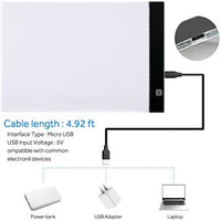 MACTING - Tablero de luz LED A4 para pintura de diamantes, caja de luz ultrafina, con bolsa de transporte, cable USB, brillo regulable y soporte ajustable, herramientas de dibujo ligero para adultos y niños - Arteztik
