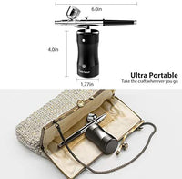 Gocheer - Kit de aerógrafo para maquillaje, pintura de uñas, tatuajes, manicura, pasteles de bricolaje, herramienta con compresor de aire silencioso - Arteztik
