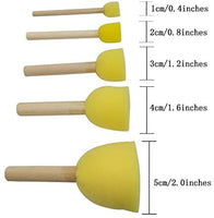 Micent - Juego de 20 esponjas redondas de tamaño surtido, juego de brochas para niños, herramientas de pintura de esponja, para pintar - Arteztik
