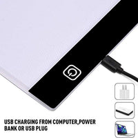 Udefineit USB Powered A4 Escala LED ajustable Light Pad, Ultra-delgada Dimmable Brillo LED Tracing Light Box para Artistas Animación Sketching - Arteztik
