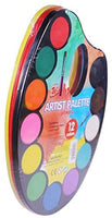 TBC The Best Crafts - Paleta de acuarela de 36 colores con 3 pinceles de pintura, suministros de arte educativo para la escuela de niños - Arteztik
