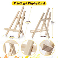 Juego de pintura acrílica RISEBRITE para niños, 47 piezas, incluye pintura no tóxica, caballete de mesa, pinceles de pintura, lienzo, almohadilla de pintura y más suministros de arte para niños - Arteztik
