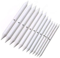 12 x Papel duradero blending stump tortillon Sketch Art Dibujo Plumas - Arteztik
