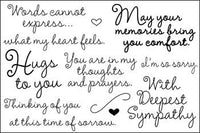 Los sellos de la vida sympathy4you sellos transparentes para tarjetas y álbumes de recortes (4 x 6 inch hoja) por Stephanie Barnard – condolencia frases - Arteztik
