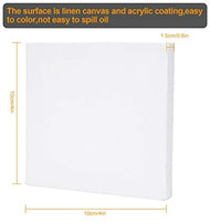 CertBuy Lienzo estirado de 6.0 x 6.0 in, 24 unidades, 100% algodón en blanco para pintura, pintura acrílica, pintura al óleo y medios de arte mojado - Arteztik
