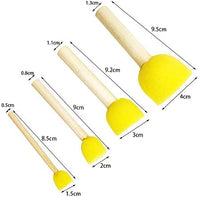 Juego de 60 brochas de espuma de pintura redondas surtidas para pintar, ideal para manualidades y artes infantiles, plantillas, pintura - Arteztik
