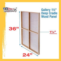 U.S. Art Supply - Tableros de madera de abedul de 18.0 in x 47.9 in de profundidad (2 unidades) - Lienzo de pared de madera de profundidad para artista, pintura de medios mixtos, acrílico, aceite, encáustico - Arteztik
