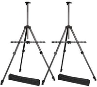 Transon Art Caballete para pintar y exhibir de 20 a 65 pulgadas ajustable con bolsa portátil, 1 paquete-negro, Paquete de 1 - Arteztik
