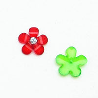 Dandan bricolaje 80pcs 10 mm (0.4") Mini – Flores de resina con brillante Rhinestone Flatback Resina Botones Flatback Resina Craft – Tarjetas de flores phonecover Craft Scrapbooking - Arteztik
