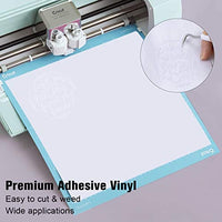 YRYM HT - Rollo de vinilo adhesivo permanente - Rollos de vinilo adhesivo permanente - Hojas de vinilo blanco de 100.1 x 4.9 ft para cortadores de Cricut, Silueta y Cameo - Arteztik
