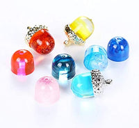 Yalulu - Juego de 7 moldes de silicona para decoración de collares, casquillos y colgantes de resina epoxi - Arteztik
