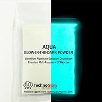 Aqua brilla en la oscuridad), Pigmento en polvo (4 oz, de 45 – 60 micras) - Arteztik
