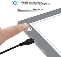 LITENERGY - Caja de luz LED de seguimiento A4 portátil, ultrafina, ajustable, USB, para dibujo de tatuajes, streaming, bocetos, animación, estenciling - Arteztik
