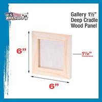 U.S. Art Supply - Tableros de madera de abedul de 24.0 x 24.0 in (24 x 24 pulgadas) de profundidad de artista (2 unidades) – lienzo de pared de madera de profundidad – pintura de medios mixtos, acrílico, aceite, encáustico - Arteztik
