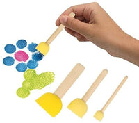 Micent - Juego de 20 esponjas redondas de tamaño surtido, juego de brochas para niños, herramientas de pintura de esponja, para pintar - Arteztik
