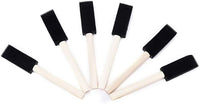 Royee 7 esponjas de pintura de espuma con mango de madera, color negro, 1 pulgada, herramientas de pintura ligeras para acrílicos, manchas, desvanece, pintura, bricolaje, manualidades, accesorios para niños - Arteztik
