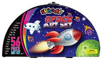 Juego de 112 piezas de arte de media luna, pirata y espacio educativo – dibujo, pintura y más en una caja compacta y portátil | Kit de dibujo profesional para niños, adolescentes y adultos - Arteztik

