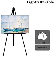 Conda Art Supply - Caballete de aluminio para pizarra de 66 pulgadas de alto y trípode portátil para piso y mesa, con capacidad para 25 libras, capacidad para almohadillas de escritura, tableros de pósters - Arteztik
