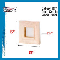 U.S. Art Supply - Tableros de madera de abedul de 24.0 x 24.0 in (24 x 24 pulgadas) de profundidad de artista (2 unidades) – lienzo de pared de madera de profundidad – pintura de medios mixtos, acrílico, aceite, encáustico - Arteztik
