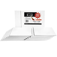 Paquete de 30 paneles de lienzo de 8 x 10 pulgadas de la marca Academy Art Supply - Arteztik
