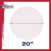 Estados Unidos Art Supply 16 inch de diámetro redondo 12 ounce imprimado gesso calidad profesional sin ácidos lona (paquete de 2) - Arteztik
