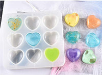 iSuperb - 1 juego de moldes de resina para moldes de silicona con forma de corazón para moldeado de silicona - Arteztik
