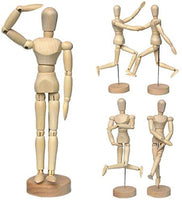Maniquí de madera de artista para dibujar dibujar figura de dibujo modelo de ayuda humana figura artista dibujar pintura modelo maniquí articulado muñeca, 5 pulgadas, color madera - Arteztik
