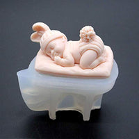 2 piezas 3D dormir bebé diseño silicona jabón molde lindo bebé molde para hacer vela pastel chocolate fondant moldes resina artesanía aromaterapia yeso molde - Arteztik
