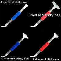 Bolígrafo de punta de perforación con punta de diamante para pintura con diamantes de imitación, kit de accesorios, regalo ideal para adultos (4 bolígrafos con 4 empuñaduras suaves) - Arteztik
