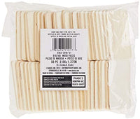 Darice Pie en forma rectangular (50 piezas) – La madera sin terminar es fácil de pintar, manchar, embellecer – Perfecto para proyectos de arte y manualidades – Cada pieza mide 2.08 x 1.37 pulgadas, 0.118 in T, natural, 50 unidades - Arteztik
