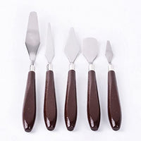 Monique 5 Pcs Acero inoxidable paleta de pintura Cuchillos rascadores Set Basic Kit de herramientas de cerámica de arcilla - Arteztik

