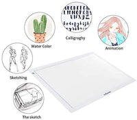 Bloc de luz LED de Craftymint, tableta de seguimiento de luz ultradelgada de 19 pulgadas, caja de luz USB portátil para pintura de diamantes y pizarra de dibujo ligera, accesorios de dibujo y regalos para artistas - Arteztik
