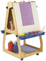 Childcraft 1528609 ajustable móvil arte caballete, 24" x 24" X 43 – 5/8", café - Arteztik
