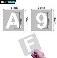 Plantillas de letras reutilizables de plástico para letras y números, 36 plantillas de alfabeto para decoración del hogar, proyectos de bricolaje y manualidades (5.0 in) - Arteztik
