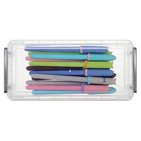 BTSKY Caja de lápices de gran capacidad, organizador de suministros de oficina, caja de almacenamiento de pinceles, lápices de pintura, caja de almacenamiento de acuarela, contenedor de bolígrafos, herramientas de dibujo (6 unidades) - Arteztik
