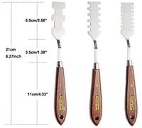 Bestgle - Juego de cuchillos de paleta de acero inoxidable flexible con espátulas para pintura artística y aceites, acrílicos, manualidades, madera y acero inoxidable, M - Arteztik
