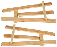 Caballete de madera de pino natural de 16.9 in de alto, soporte de trípode portátil, soporte de mesa, soporte para lienzo de hasta 13.8 in de alto, 2 unidades - Arteztik
