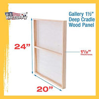 U.S. Art Supply - Tableros de madera de abedul de 18.0 in x 47.9 in de profundidad (2 unidades) - Lienzo de pared de madera de profundidad para artista, pintura de medios mixtos, acrílico, aceite, encáustico - Arteztik
