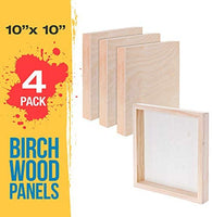 U.S. Art Supply - Tableros de madera de abedul de 24.0 x 24.0 in (24 x 24 pulgadas) de profundidad de artista (2 unidades) – lienzo de pared de madera de profundidad – pintura de medios mixtos, acrílico, aceite, encáustico - Arteztik
