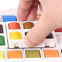 S & E Teacher EDITION - Juego de pintura para acuarela, almohadilla para acuarelas + 24 tubos de pintura de color + 10 pinceles + paleta de pintura, kit de arte para adultos, principiantes o estudiantes avanzados. - Arteztik
