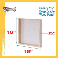 U.S. Art Supply - Tableros de madera de abedul de 24.0 x 24.0 in (24 x 24 pulgadas) de profundidad de artista (2 unidades) – lienzo de pared de madera de profundidad – pintura de medios mixtos, acrílico, aceite, encáustico - Arteztik
