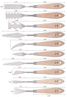 Espátula togood 10pcs acero inoxidable paleta Cuchillos para Artistas - Arteztik
