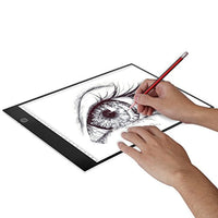 A4 LED Tracing Light Pad, Portable LED Artcraft Tracing Light Board Light Box Control de brillo con USB Power para niños artistas animación dibujo - Arteztik
