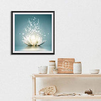 BOHADIY Kit de pintura de diamante para adultos – Kit de números de diamante redondo 5D DIY – Pintura de diamantes de imitación para bordar ideal para el hogar, oficina, decoración de pared 13.8 × 13.8 pulgadas (loto) - Arteztik
