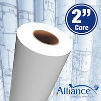Alliance CAD rollos de papel, 24" x 150', 96 brillante, 20 lb – 4 rollos por caja – rollos de tinta Jet Bond con núcleo de 2" - Arteztik
