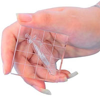 Juego de 5 bloques de acrílico QIUYE con líneas de cuadrícula, bloques de sellos de acrílico transparente, bloques de sellos de acrílico con líneas de cuadrícula para álbumes de recortes, manualidades, 4 tamaños. - Arteztik

