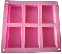 HOSL juego de 3 cubeteras rectangulares planas y básicas de 6 cavidades, molde de silicona para crear jabón casero o para hornear - Arteztik
