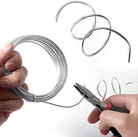 Alambre de aluminio plateado de 0.118 in/0.079 in/0.059 in, alambre de armadura de metal suave para hacer muñecas y manualidades (16.4 ft)., 1.5mm - Arteztik
