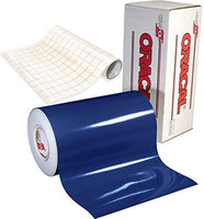 ORACAL 651 Vinilo adhesivo azul oscuro brillante para manualidades, para camuflaje, críquet y silueta, incluye rollo de papel de transferencia transparente (30 pies x 12 pulgadas) - Arteztik
