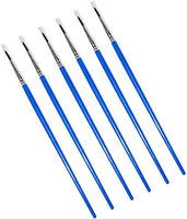 Juego de 50 pinceles de pintura, mango de plástico corto, cepillos de pelo de nailon para pintura acrílica, acuarela, arte, para niño, artista, estudiante, principiante, Mix(25plana +25round#1) - Arteztik
